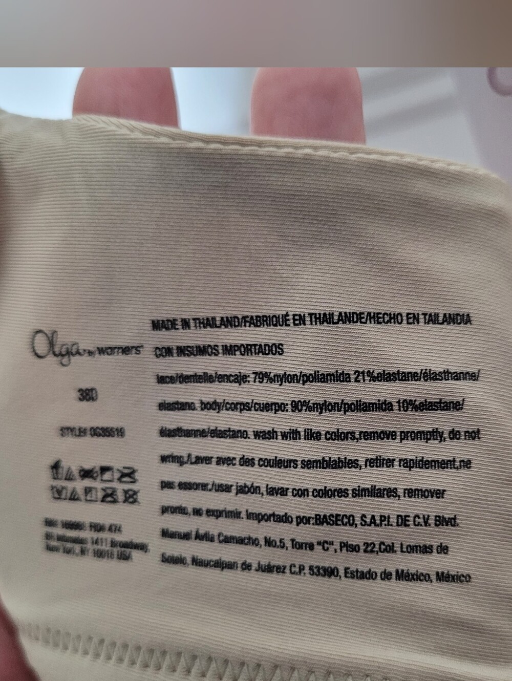 NWT Olga by Warners beige minimizer bra in size 38D - Picture 4 of 5